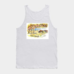 Grazing Bison Tank Top